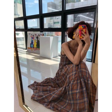 PARIS MATCH S/S 2021 女裝格仔吊帶連身裙